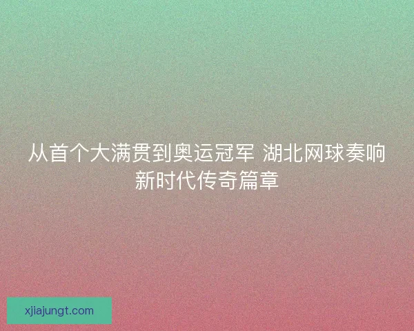 从首个大满贯到奥运冠军 湖北网球奏响新时代传奇篇章
