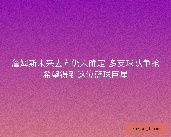 詹姆斯未来去向仍未确定 多支球队争抢希望得到这位篮球巨星